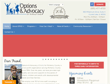 Tablet Screenshot of optionsandadvocacy.org